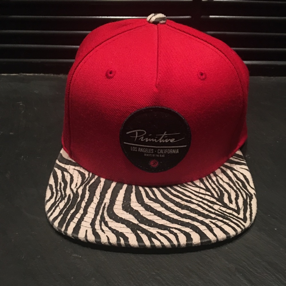 Primitive Red Strapback Hat - Picture 2 of 6